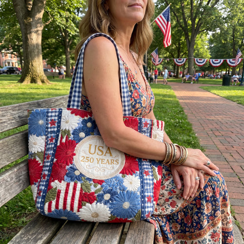 Grateful Heart Quilted Classic Tote Bag NCU0PTT3168