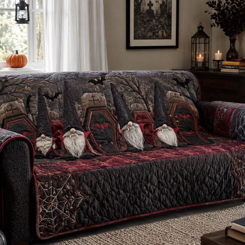 Graveyard Gnome Watch Quilted Sofa Cover NCU0DV2413