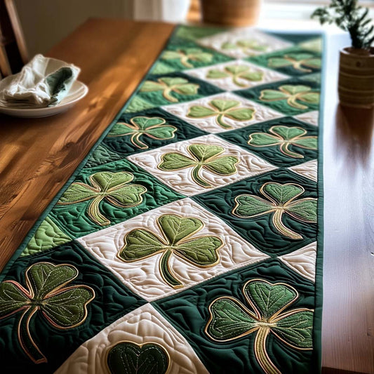 Green Blessing Quilted Table Runner NCU0DQQ0201