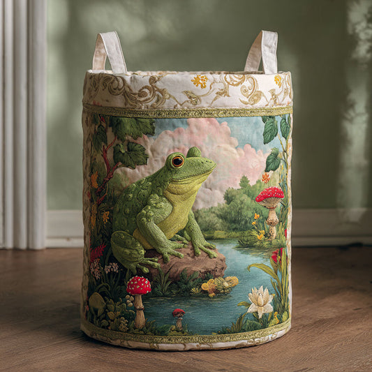 Green Frog Quilted Laundry Basket NCU0DDK2170