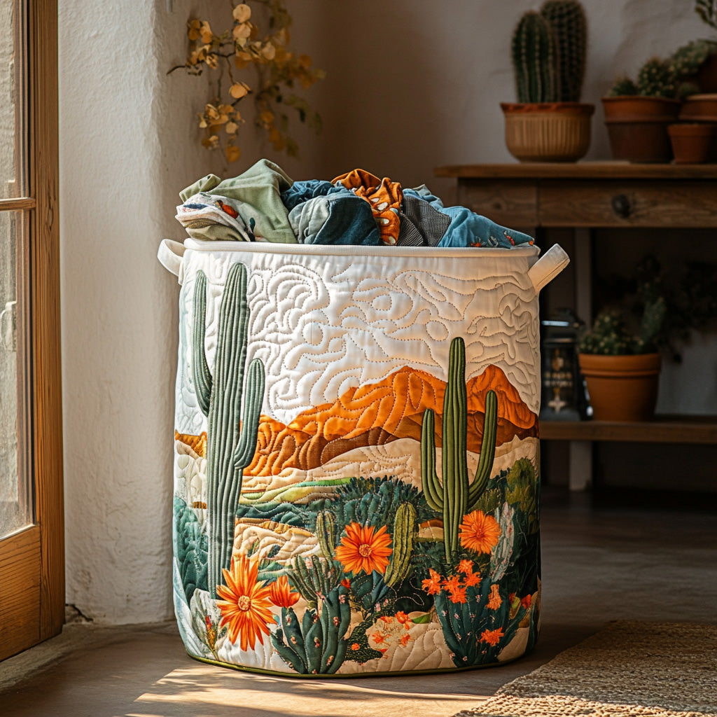 Green Glow Quilted Laundry Basket NCU0DV683