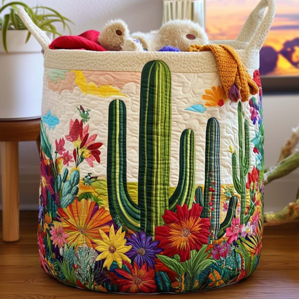 Green Haven Quilted Laundry Basket NCU0NNT1996