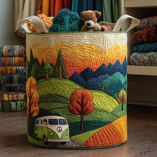 Green Journey Quilted Laundry Basket NCU0NNT1824