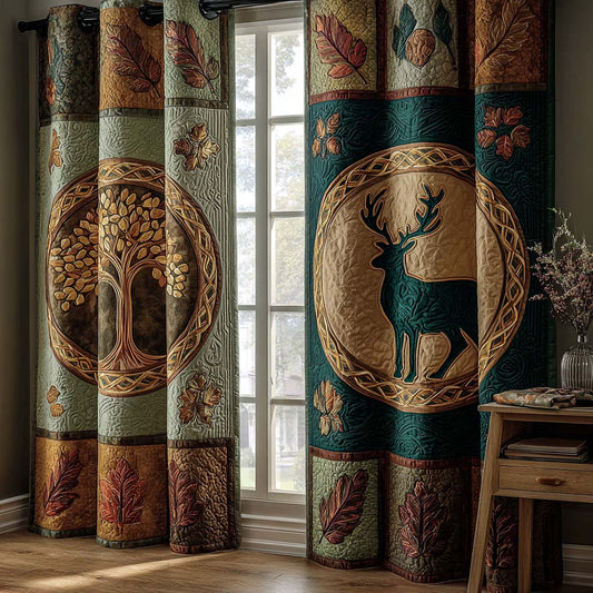 Green Sanctuary Quilted Curtains NCU0NNT2327