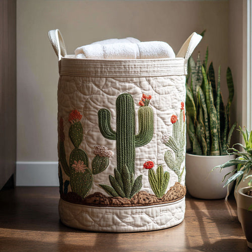 Green Spines Quilted Laundry Basket NCU0PTT1085