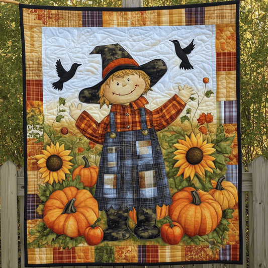 Grinning Scarecrow Quilted Blanket NCU0TH1843