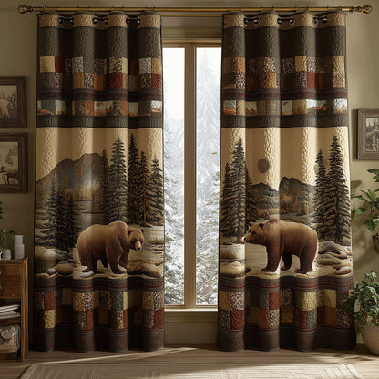 Grizzly Creek Lodge Quilted Curtains NCU0TH3830