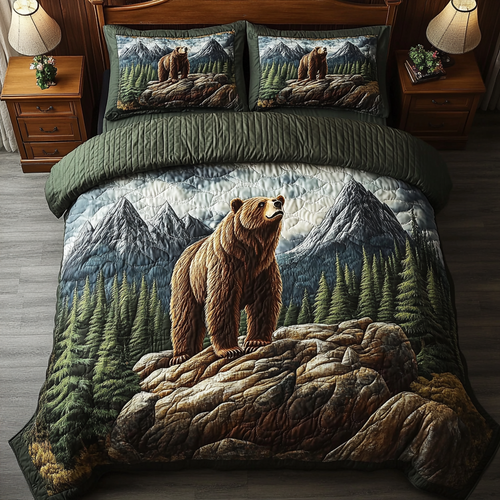 Grizzly Dreams 3-Piece Quilted Bedding Set NCU0NVH040