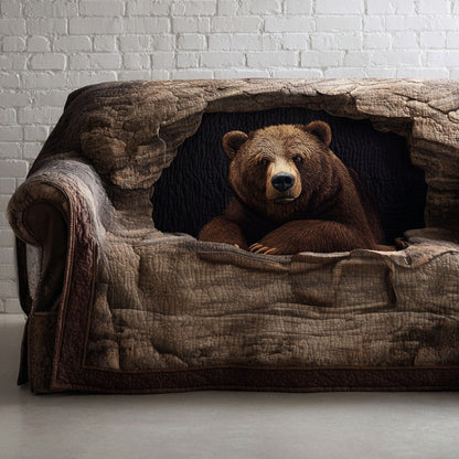 Grizzly Rest Quilted Sofa Cover NCU0PT9723