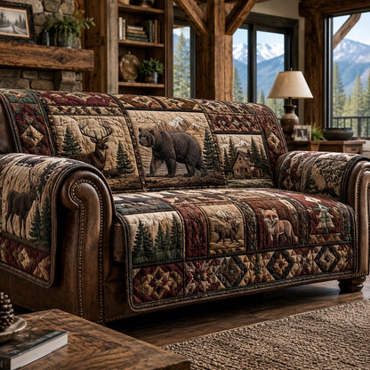 Grizzly River Valley Quilted Sofa Cover NCU0PVL1090