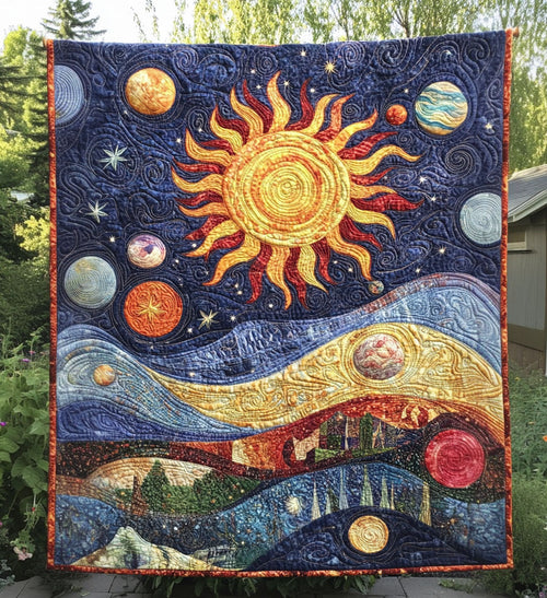 Groovy Galaxy Vibes Quilted Blanket NCU0PT526