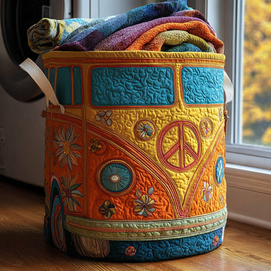 Groovy Wheels Quilted Laundry Basket NCU0PVL676