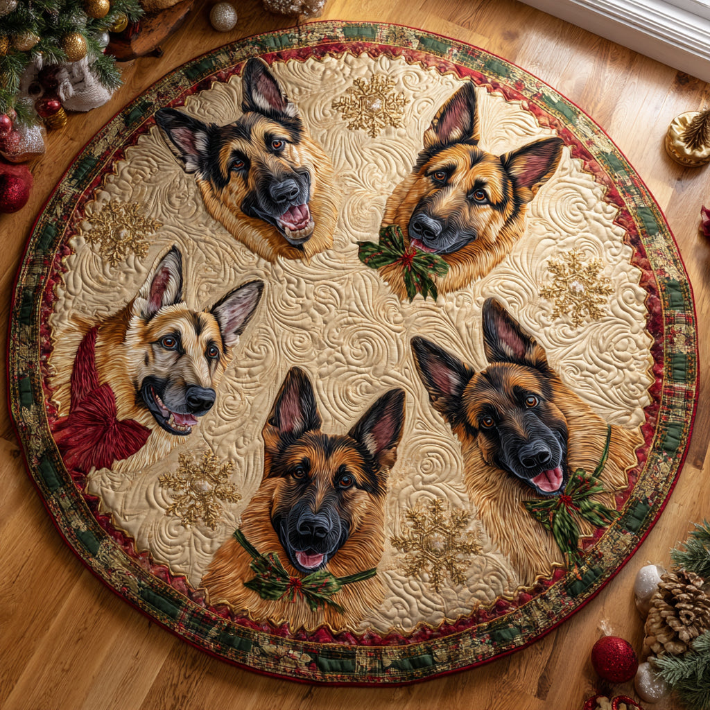 Guardian German Shepherd Joy Quilted Round Mat NCU0DV1111