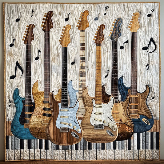Guitar Fusion Quilted Blanket NCU0DDK2100