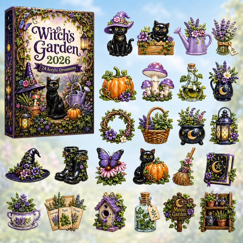 HALLOWEEN KICKOFF 40% OFF - Witch Garden Advent Calendar 2026 - 24-Day Festive Countdown, Acrylic Charms Blind Box - Gift For Witch Lovers AC0HT559