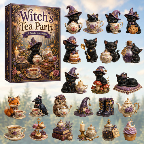 HALLOWEEN KICKOFF 40% OFF - Witch Tea Party Advent Calendar 2026 - 24-Day Festive Countdown, Acrylic Charms Blind Box - Gift For Witch Lovers AC0HT562