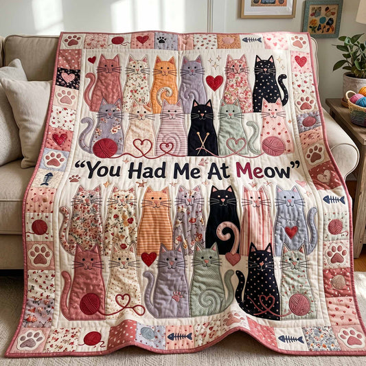 Had Me At Meow Quilted Blanket NCU0NXD1855