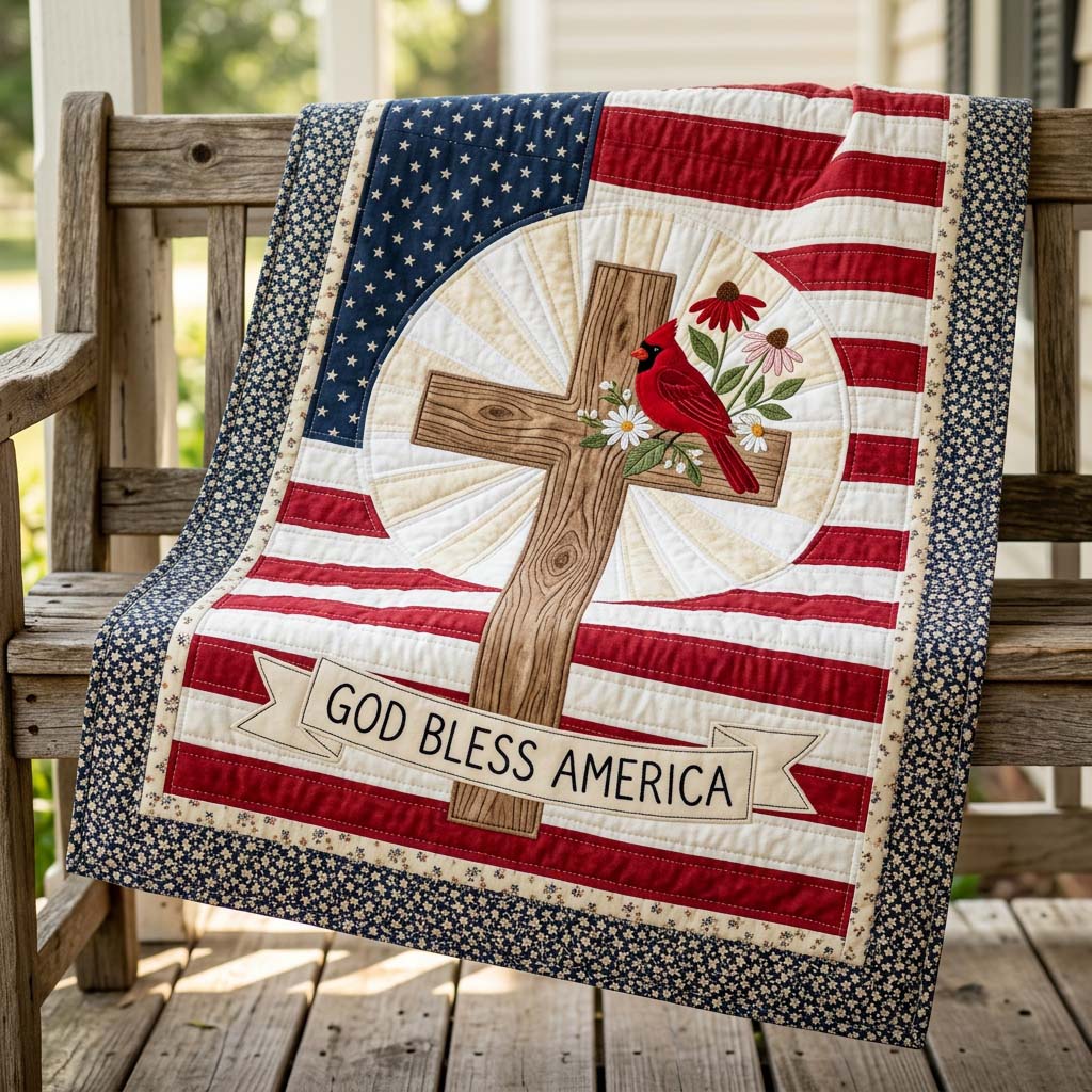 Hallowed Cardinal Anthem Quilted Blanket NCU0HNH1078