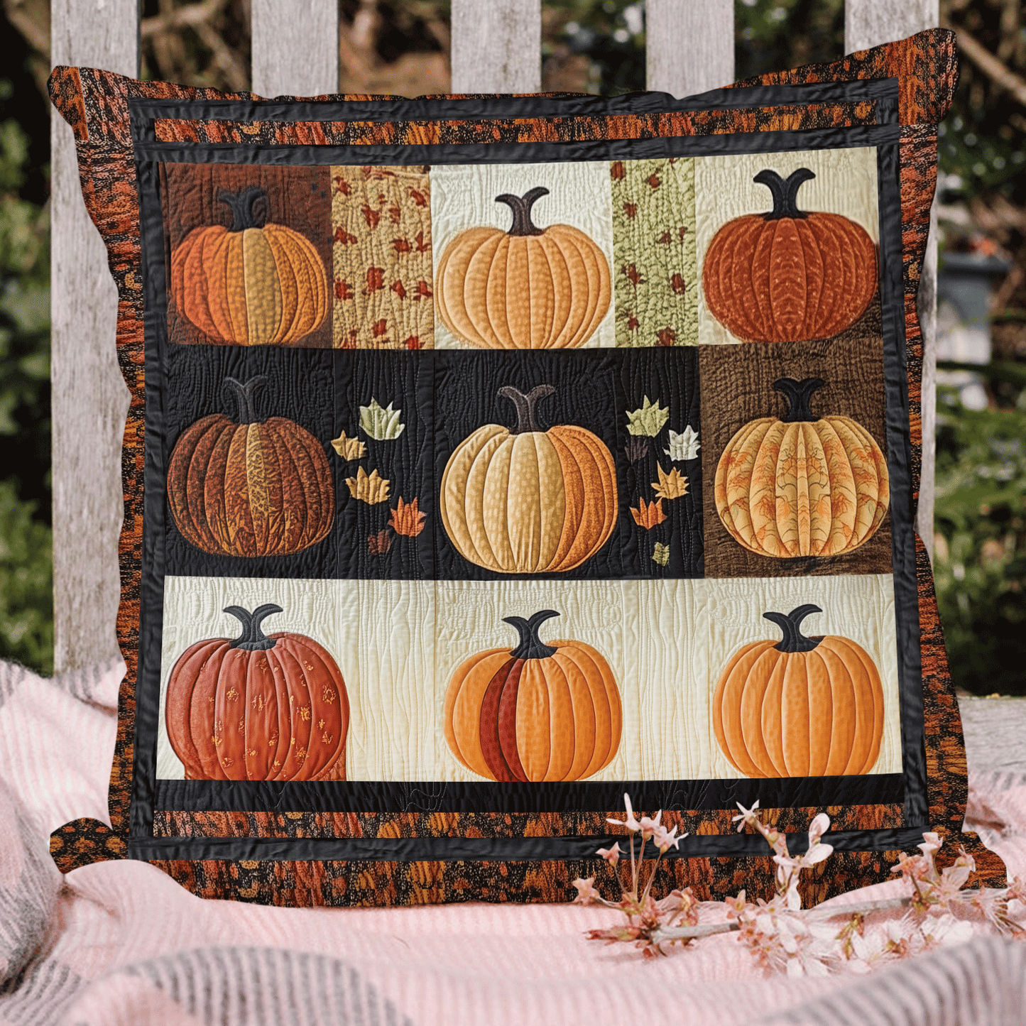 Halloween Pumpkin Quilted Pillow Case NCU0TH2036