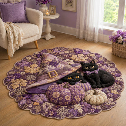 Halloween Cat Custom Shape Area Rug NCU0NTD2171