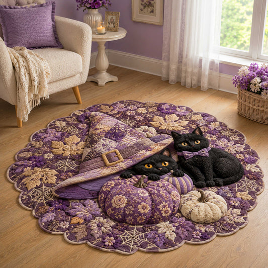 Halloween Cat Custom Shape Area Rug NCU0NTD2171