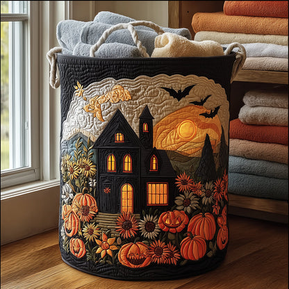Halloween Night Quilted Laundry Basket NCU0TH3078