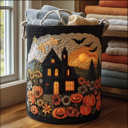 Halloween Night Quilted Laundry Basket NCU0TH3078