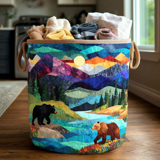 Happy Bear Quilted Laundry Basket NCU0NNL024