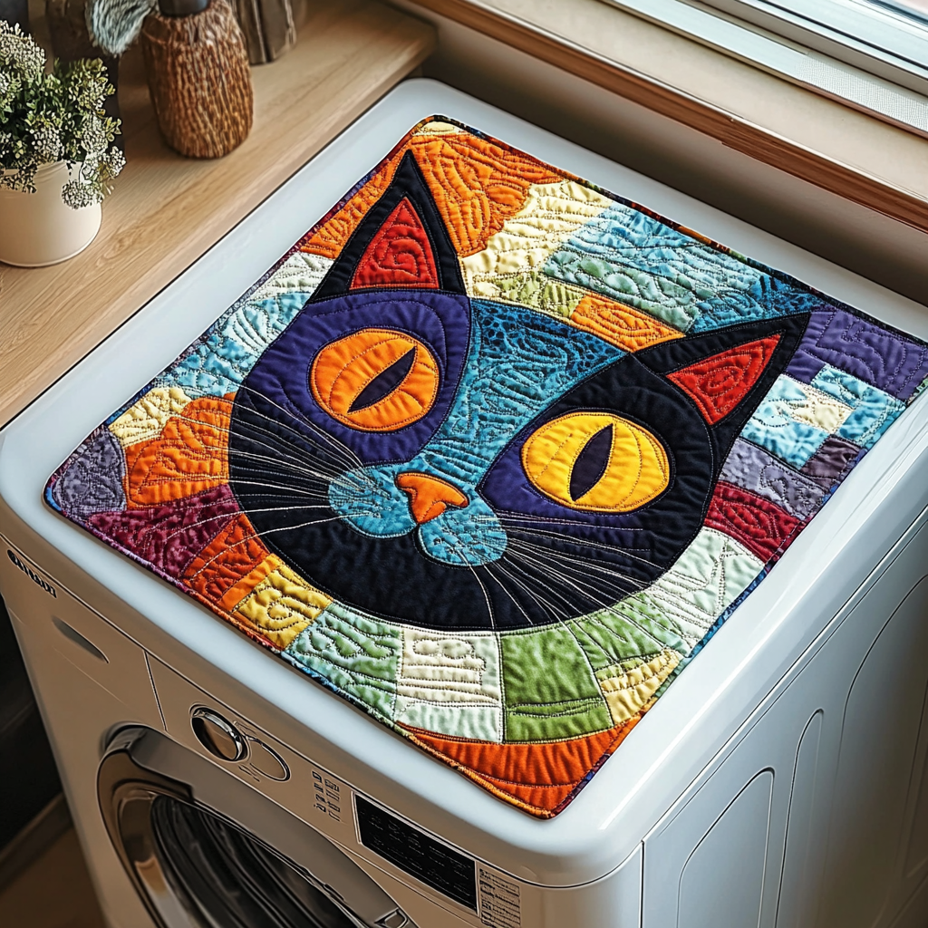 Happy Cat Quilted Washer and Dryer Cover NCU0DDK809