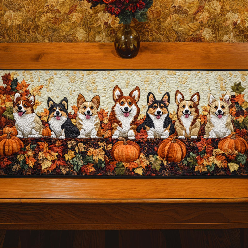 Happy Fall Crew Quilted Table Runner NCU0NNT781