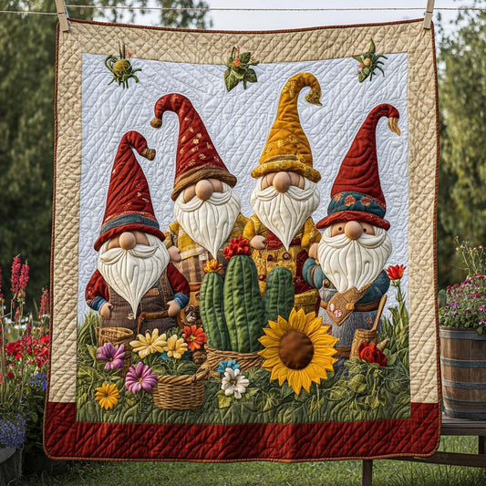 Happy Gnome Crew Quilted Blanket NCU0NXD057