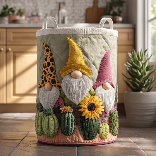 Happy Hat Gnome Quilted Laundry Basket NCU0NXD041