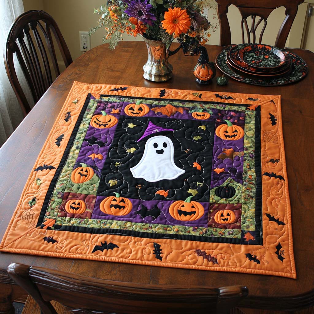 Happy Haunt Quilted Table Topper NCU0NNT1492