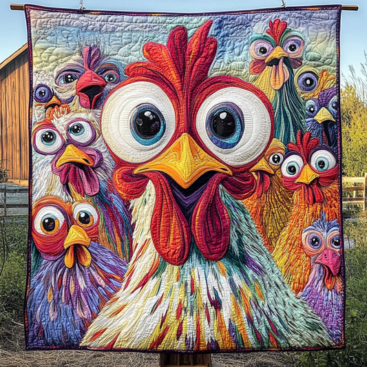 Happy Henhouse Quilted Blanket NCU0DK2398