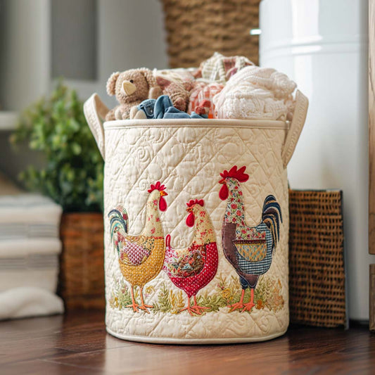 Happy Henhouse Quilted Laundry Basket NCU0NNT1183