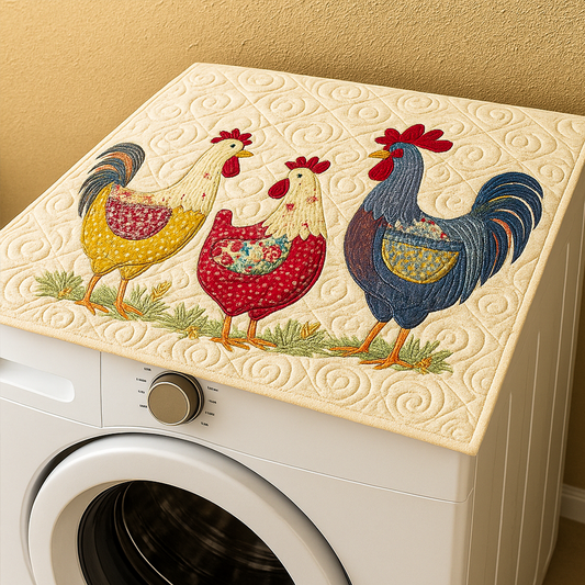 Happy Henhouse Quilted Washer and Dryer Cover NCU0NNT1356