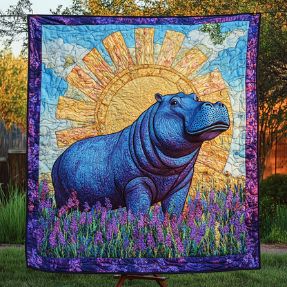 Happy Hippo Quilted Blanket NCU0DDK134