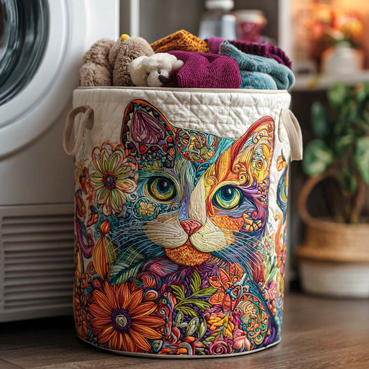 Happy Meow Quilted Laundry Basket NCU0NNT1331