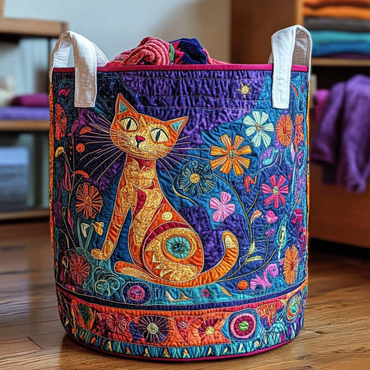 Happy Meow Quilted Laundry Basket NCU0NNT2269