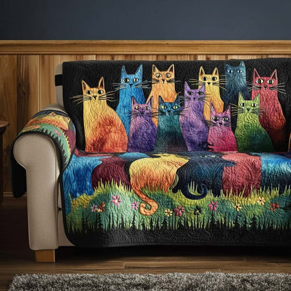 Happy Meow Quilted Sofa Cover NCU0NNT2260