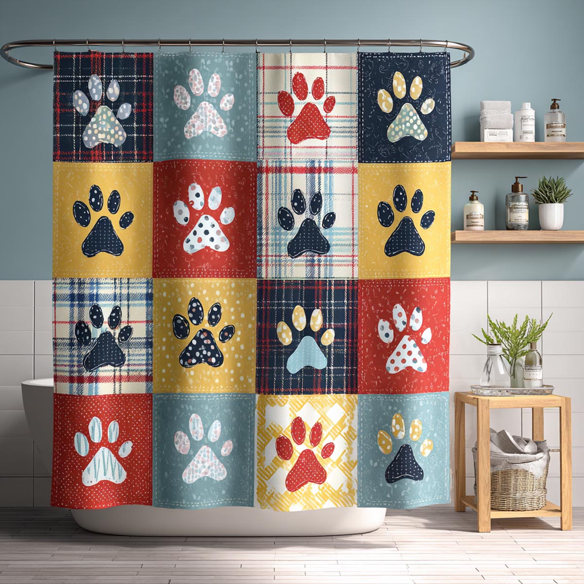 Happy Paws Shower Curtain NCU0DV1842