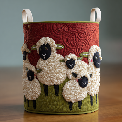 Happy Sheep Quilted Laundry Basket NCU0DDK1924