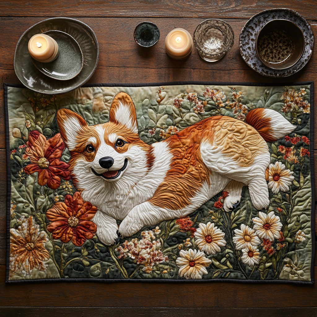 Happy Tail Quilted Place Mat NCU0NVH856