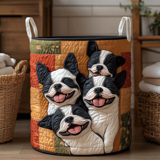 Happy Tails Quartet Quilted Laundry Basket NCU0NXD623