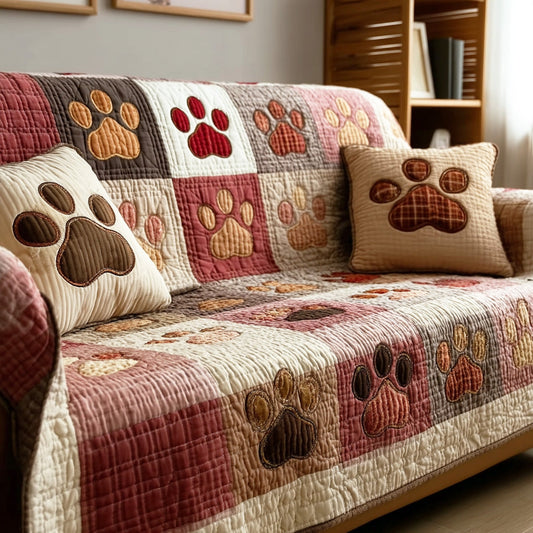 Happy Whisker Quilted Sofa Cover NCU0NTD1317