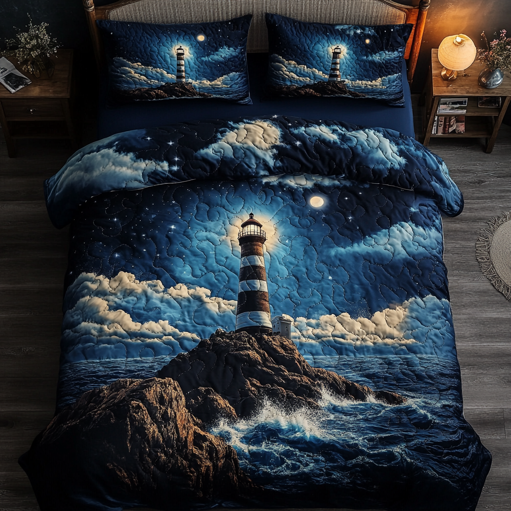 Harbor Glow 3-Piece Quilted Bedding Set NCU0DDK214
