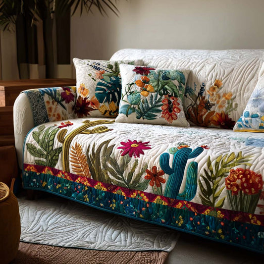 Hardy Plant Quilted Sofa Cover NCU0NNT2352