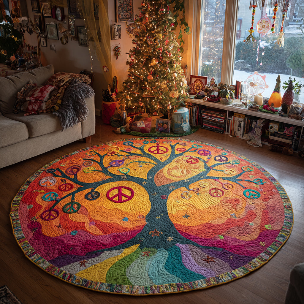 Harmony Bloom Quilted Round Mat NCU0DV1311