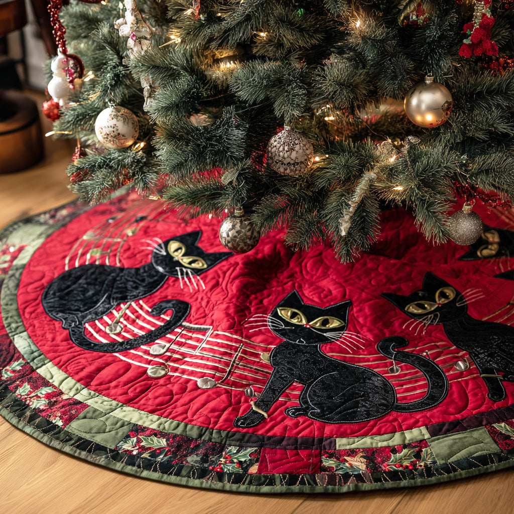 Harmony Paws Christmas Quilted Tree Skirt NCU0NTD1161