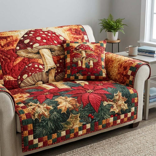 Harvest Amanita Quilted Sofa Cover NCU0DQQ0701